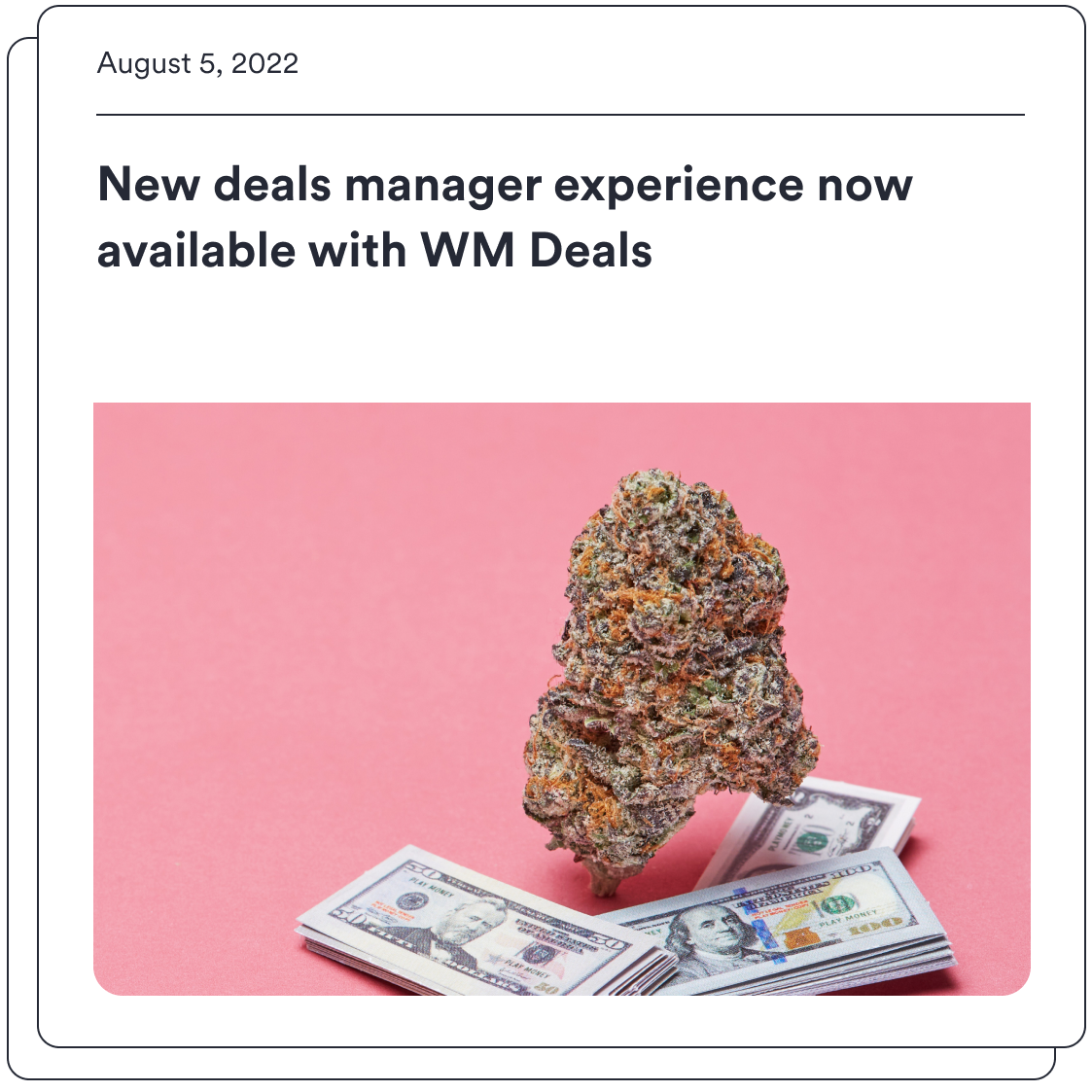 Deals Manager Experience
